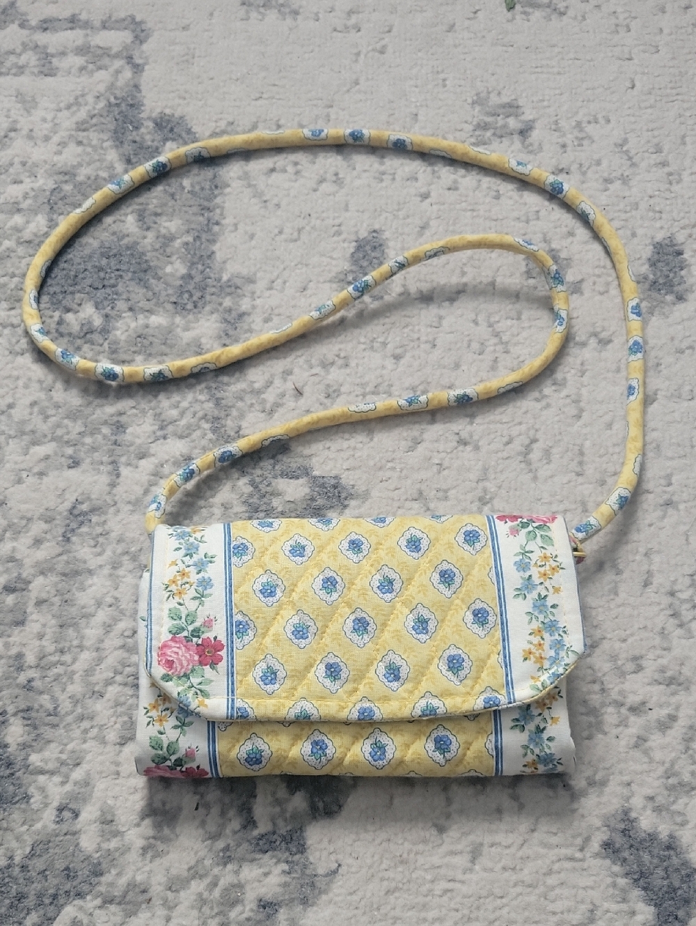 Yellow Floral Crossbody Bag for Women